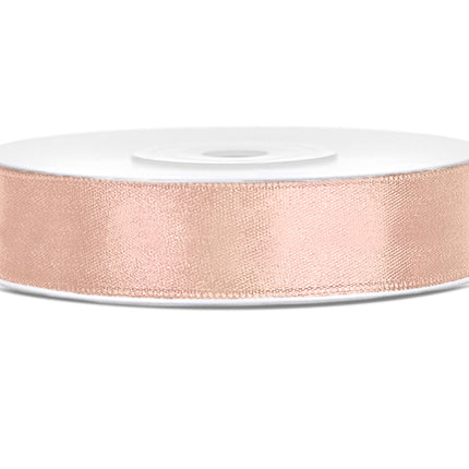 Ruban Satin Couleur Pêche 12mm 25m