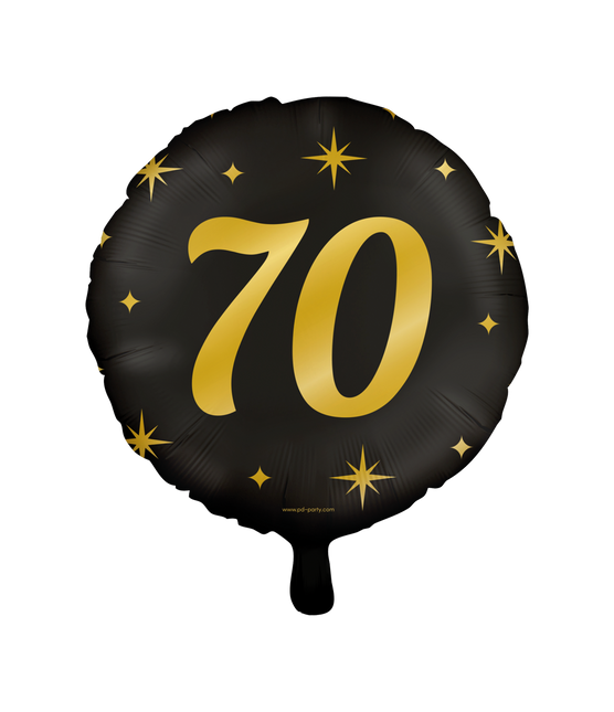 Ballon à l'hélium 70 ans vide 30cm