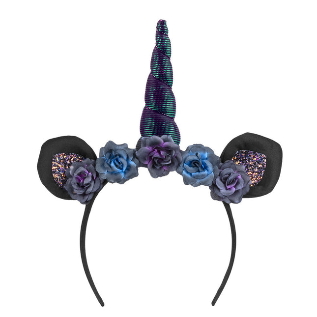 Bandeau à cheveux licorne violet