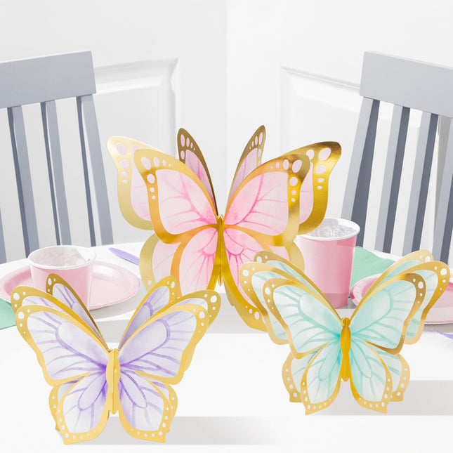 Décoration de table papillon 3pcs