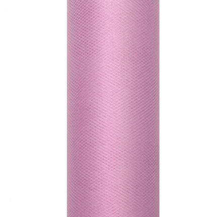 Rouleau de tulle rose pastel 15cm 9m