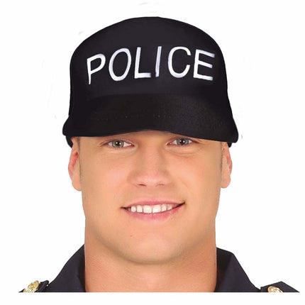 Casquette bleue Police
