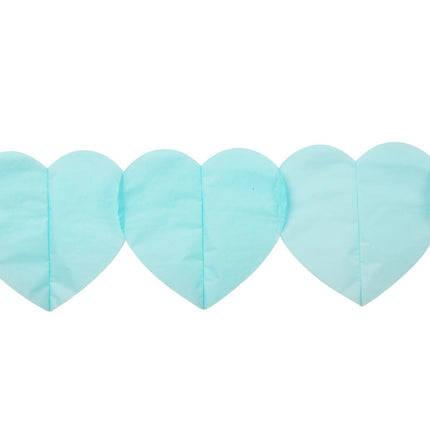 Guirlande de Coeurs Bleu 6m