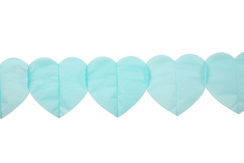 Guirlande de Coeurs Bleu 6m