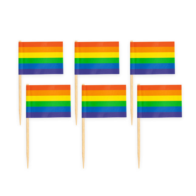 Bâtons de cocktail arc-en-ciel 6cm 50pcs