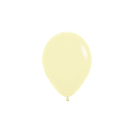 Ballons Pastel Jaune Mat 12cm 50pcs