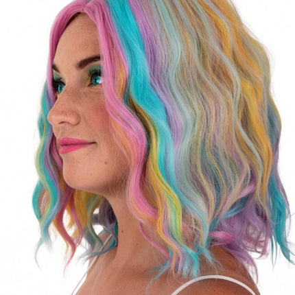Perruque Alicia Half Long With Wave Pastel Colours