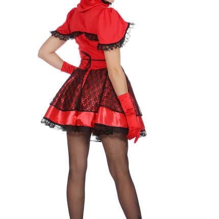 Robe à capuche pour femme rouge