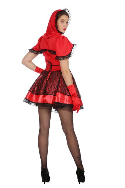 Robe à capuche pour femme rouge