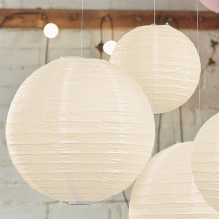 Lanternes de douche de bébé couleur ivoire 5 pièces