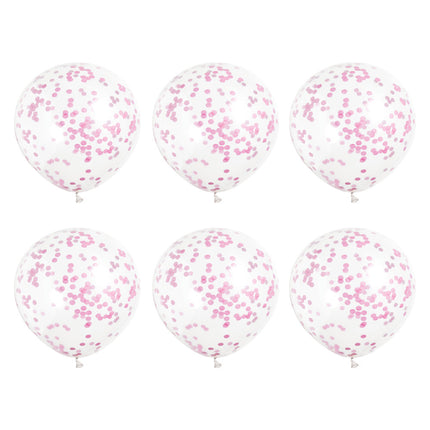 Ballons Confetti Rose 40cm 6pcs