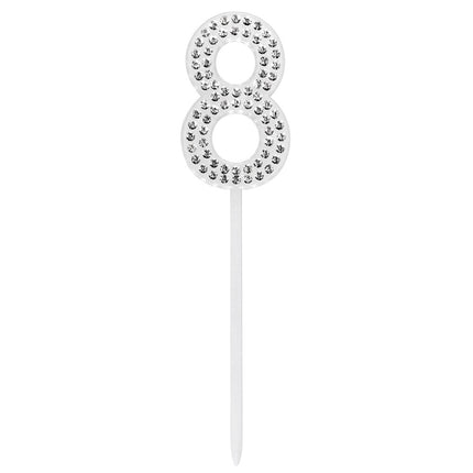 8 Year Cake topper Diamond 10.5cm