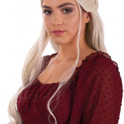 Dainerys Princess Of Dragonstone Perruque longue avec tresses Blonde