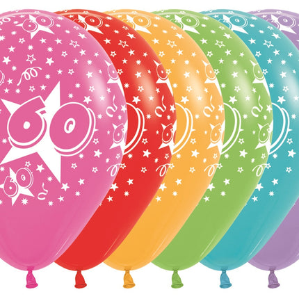 Ballons de baudruche Numéro 60 Mix 30cm 25pcs