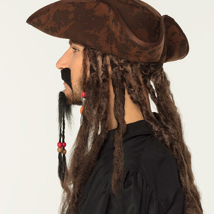 Ensemble de moustaches de pirate 2 pièces