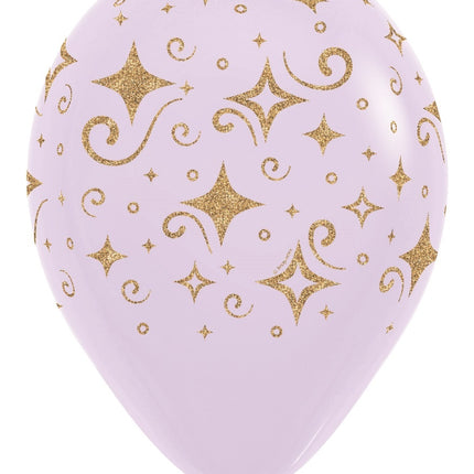 Ballons Golden Diamonds Glitter Ink Mix 30cm 25pcs
