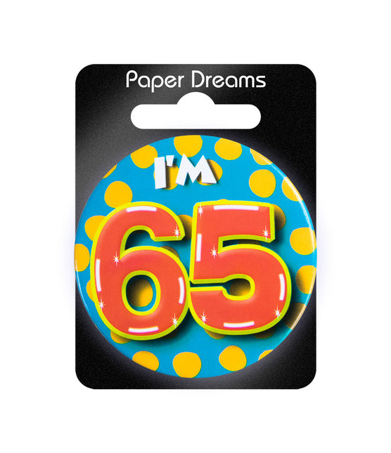 J'ai 65 ans Bouton 65 ans 5.5cm