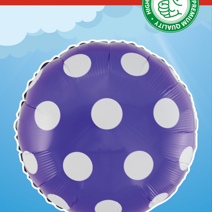 Ballon à l'hélium Dots Purple 45cm vide