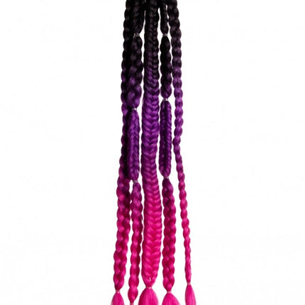 Extension de cheveux Festival noir/violet/rose