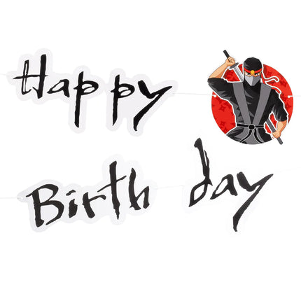 Guirlande de lettres Ninja Joyeux anniversaire 1.2m