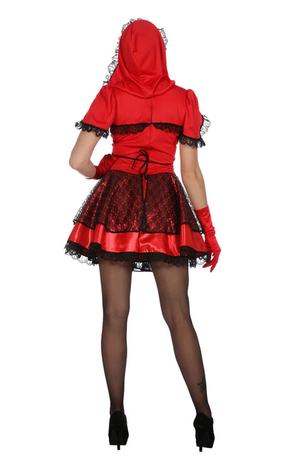 Robe à capuche pour femme rouge