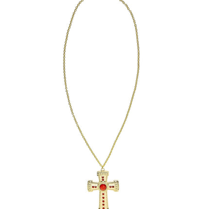 Collier Croix avec pierre précieuse