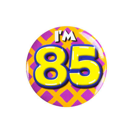 Je suis 85 Bouton 85 ans 5.5cm