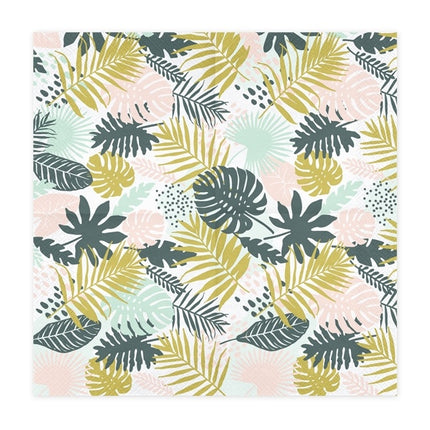 Serviettes de table Hawaii Feuille de palmier 33cm 20pcs