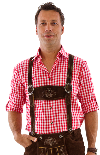 Blouse rouge blanche Hommes manches courtes Threshold Arm