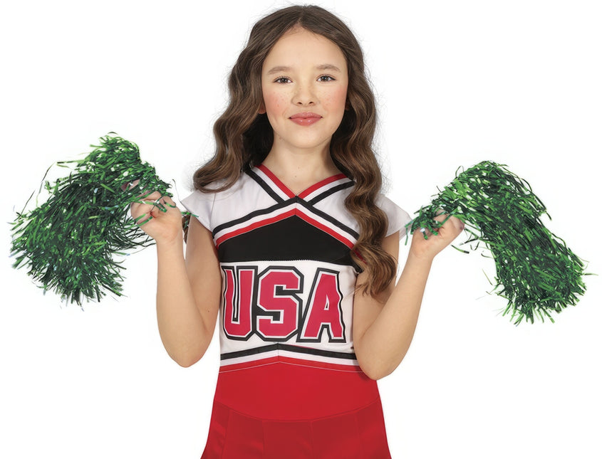 Pompons verts 2pcs