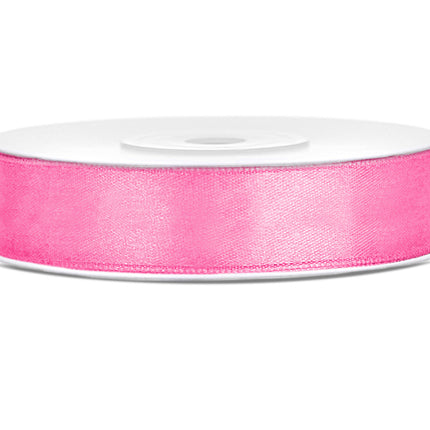 Ruban de satin rose 12 mm 25 m