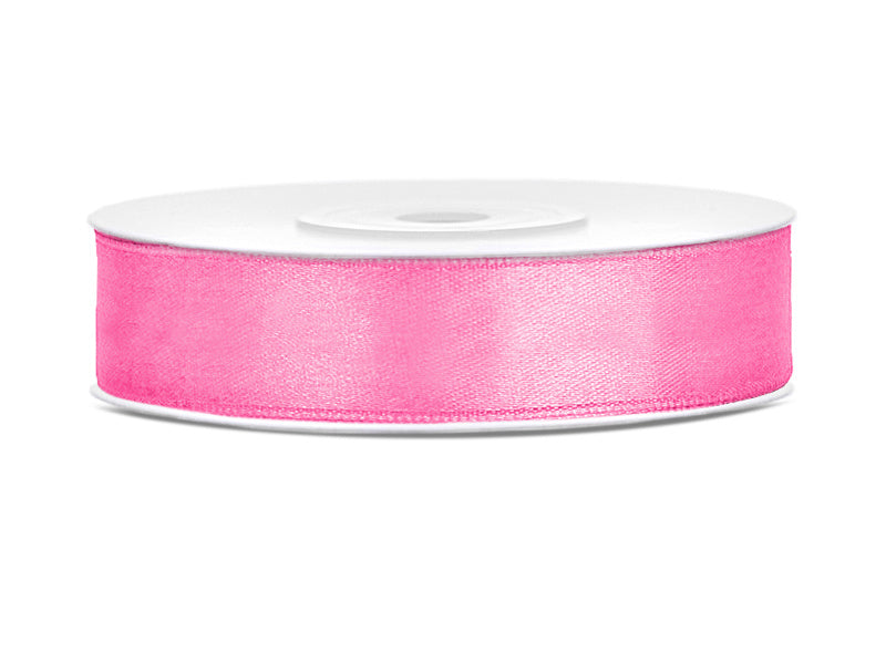 Ruban de satin rose 12 mm 25 m