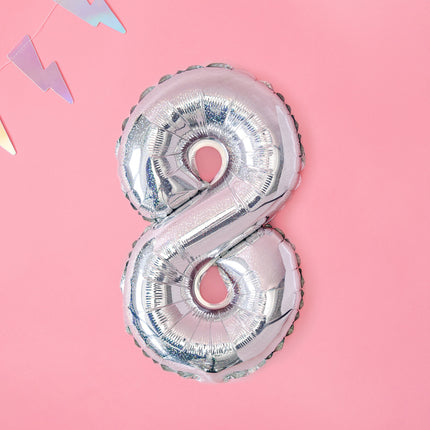 Ballon de baudruche Figure 8 Holographique 35cm