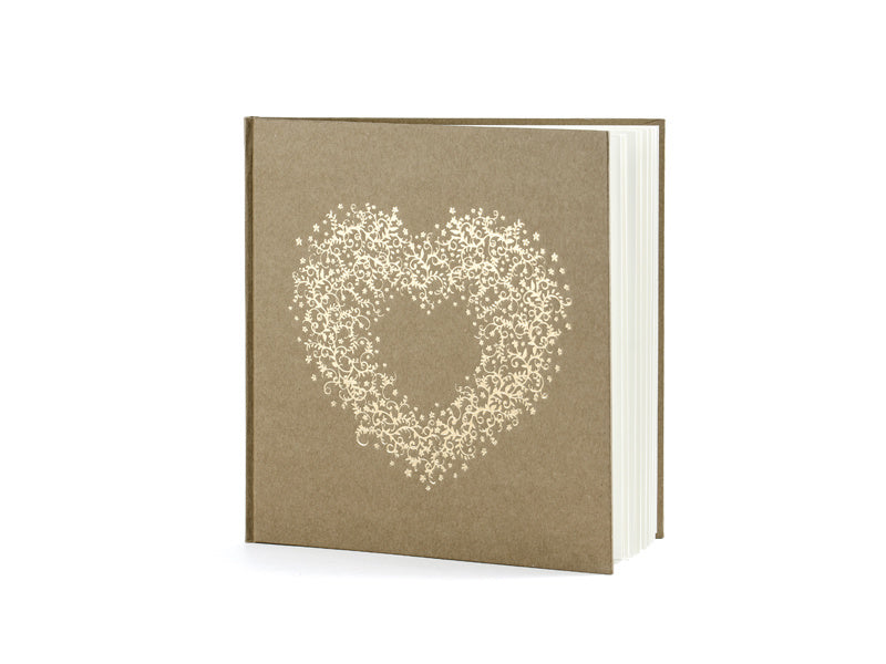 Livre d'or Coeur Marron 20.5cm