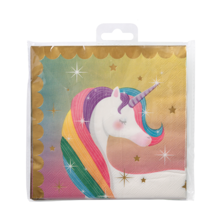 Serviettes de table Licorne 16cm 16pcs