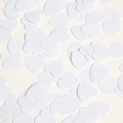 Confetti de table Coeurs blancs