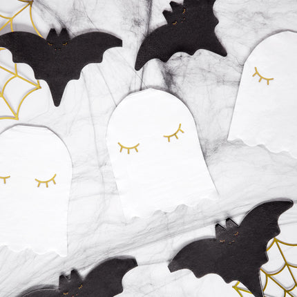 Décoration d'Halloween toile d'araignée or 3 pièces