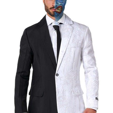 Costume deux faces noir et blanc Hommes <tc>Suitmeister</tc>