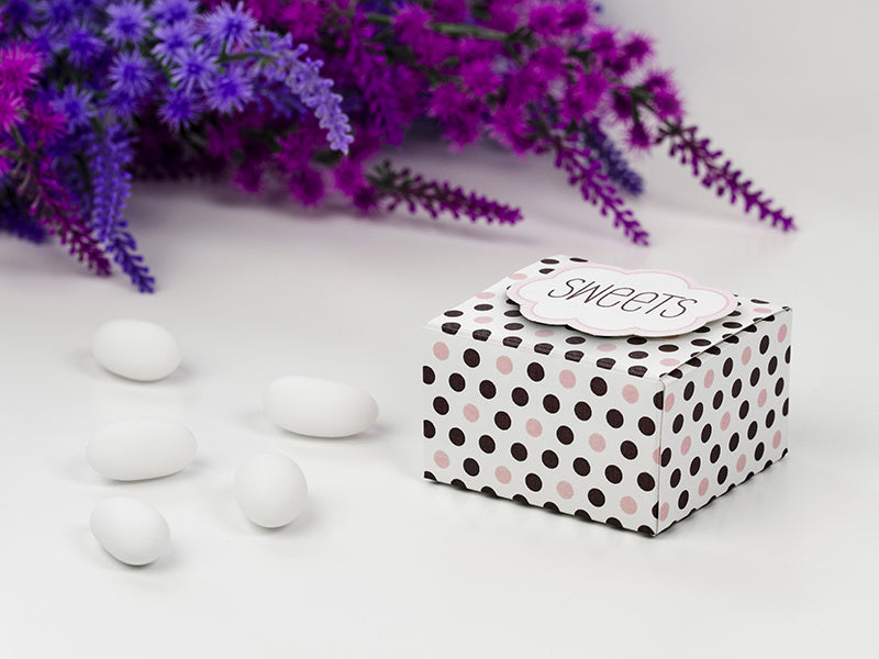 Boîtes cadeaux Sweets roses 6cm 6pcs