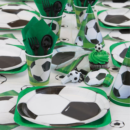 Assiettes à gâteaux Football 17.5cm 8pcs
