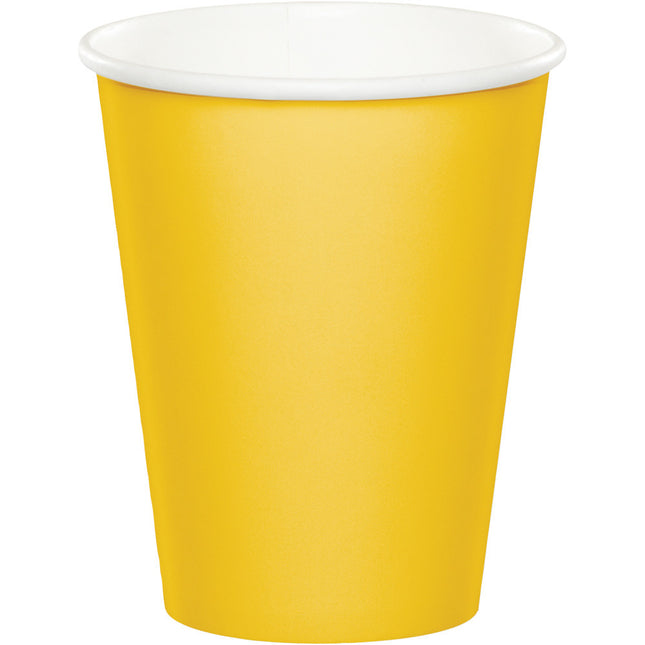 Gobelets jaunes 256ml 24pcs