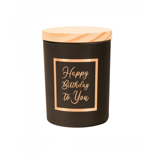 Bougie parfumée Happy Birthday Noir 8cm
