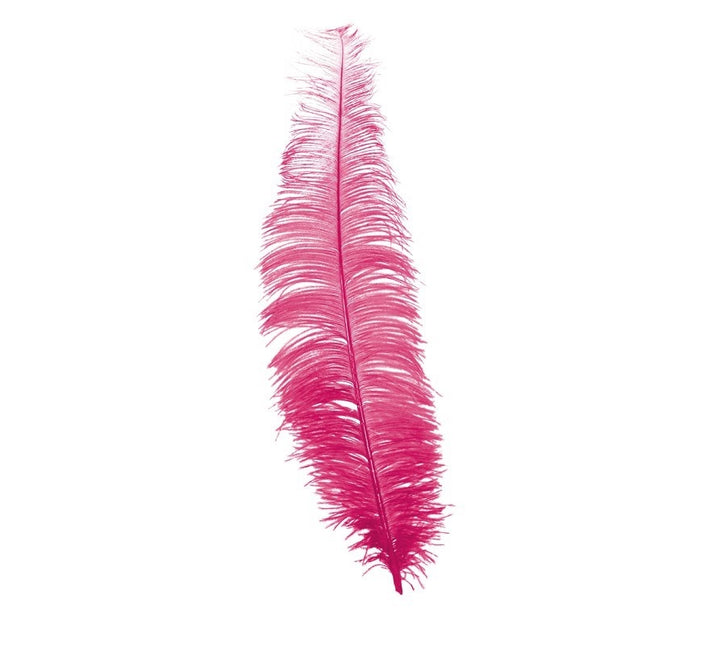 Plumes d'autruche roses 40cm 12pcs