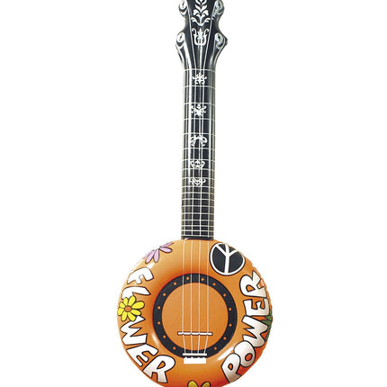 Hippie 60S Faux Banjo Orange Gonflable 1m