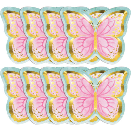 Assiettes papillon 18cm 8pcs