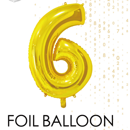 Ballon de baudruche Figure 6 Or 66cm
