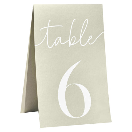 Numéros de table 18cm 12pcs
