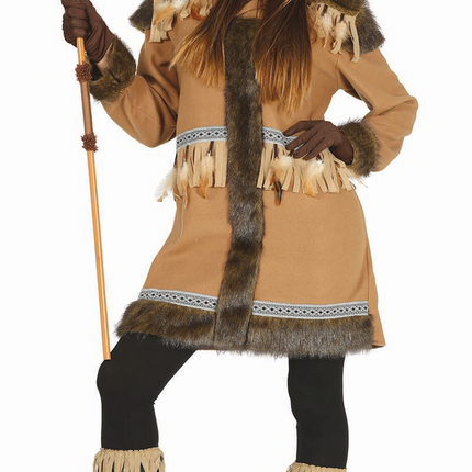 Costume d'esquimau marron pour femme