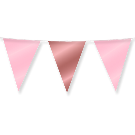 Guirlande rose or métallisée 10m