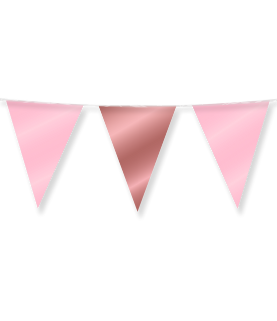 Guirlande rose or métallisée 10m